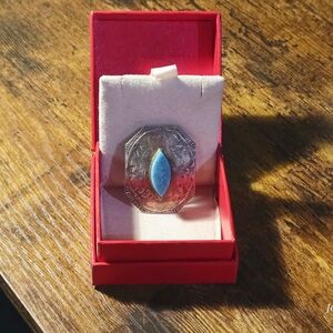 Antique Navajo Indian Sterling Silver Pin Brooche